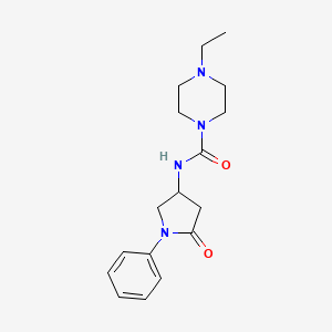 molecular formula C17H24N4O2 B2697065 4-乙基-N-(5-氧代-1-苯基吡咯啉-3-基)哌嗪-1-甲酰胺 CAS No. 887212-23-9