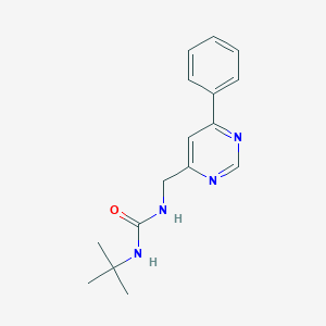 molecular formula C16H20N4O B2697066 1-(叔丁基)-3-((6-苯基嘧啶-4-基甲基)脲 CAS No. 2176069-97-7