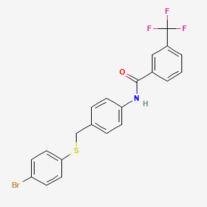 N-[4-[(4-bromophenyl)sulfanylmethyl]phenyl]-3-(trifluoromethyl)benzamide