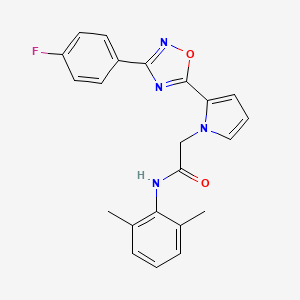 molecular formula C22H19FN4O2 B2697074 N-(2,6-dimethylphenyl)-2-{2-[3-(4-fluorophenyl)-1,2,4-oxadiazol-5-yl]-1H-pyrrol-1-yl}acetamide CAS No. 1260914-52-0