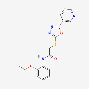 N-(2-ethoxyphenyl)-2-[(5-pyridin-3-yl-1,3,4-oxadiazol-2-yl)sulfanyl]acetamide