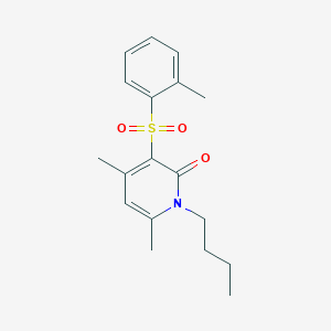 1-Butyl-4,6-dimethyl-3-(2-methylphenyl)sulfonyl-2-pyridinone