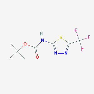 molecular formula C8H10F3N3O2S B2697096 tert-butyl N-[5-(trifluoromethyl)-1,3,4-thiadiazol-2-yl]carbamate CAS No. 1823257-56-2