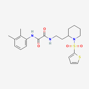 molecular formula C21H27N3O4S2 B2697109 N1-(2,3-二甲基苯基)-N2-(2-(1-(噻吩-2-基磺酰基)哌啶-2-基)乙基)草酰胺 CAS No. 898368-96-2