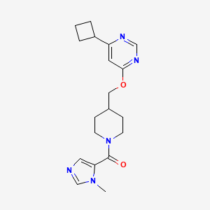 [4-[(6-Cyclobutylpyrimidin-4-yl)oxymethyl]piperidin-1-yl]-(3-methylimidazol-4-yl)methanone
