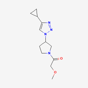 1-(3-(4-cyclopropyl-1H-1,2,3-triazol-1-yl)pyrrolidin-1-yl)-2-methoxyethanone
