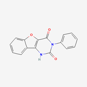 molecular formula C16H10N2O3 B2697122 3-苯基苯并噻吩并[3,2-d]嘧啶-2,4(1H,3H)-二酮 CAS No. 121997-00-0