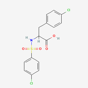 3-(4-Chlorophenyl)-2-{[(4-chlorophenyl)sulfonyl]amino}propanoic acid