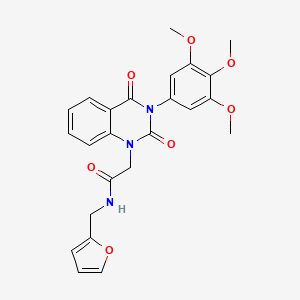 2-(2,4-dioxo-3-(3,4,5-trimethoxyphenyl)-3,4-dihydroquinazolin-1(2H)-yl)-N-(furan-2-ylmethyl)acetamide