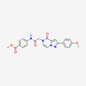 molecular formula C23H20N4O5 B2697159 甲基-4-({[2-(4-甲氧基苯基)-4-氧代吡唑并[1,5-a]嘧啶-5(4H)-基]乙酰基}氨基)苯甲酸酯 CAS No. 941907-04-6