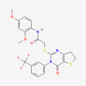 N-(2,4-dimethoxyphenyl)-2-((4-oxo-3-(3-(trifluoromethyl)phenyl)-3,4,6,7-tetrahydrothieno[3,2-d]pyrimidin-2-yl)thio)acetamide
