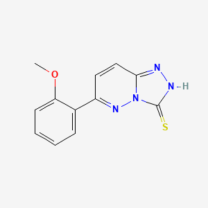 molecular formula C12H10N4OS B2697182 6-(2-甲氧基苯基)-[1,2,4]三唑[4,3-b]吡啶-3-硫醇 CAS No. 2379994-88-2