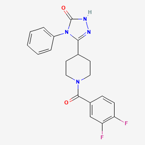 5-[1-(3,4-difluorobenzoyl)piperidin-4-yl]-4-phenyl-2,4-dihydro-3H-1,2,4-triazol-3-one