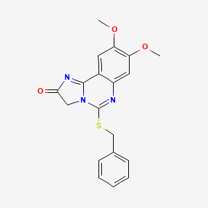 molecular formula C19H17N3O3S B2697200 5-(苄基硫基)-8,9-二甲氧基咪唑并[1,2-c]喹唑啉-2(3H)-酮 CAS No. 672949-35-8