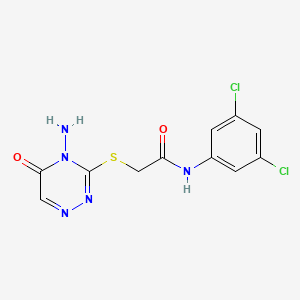 2-[(4-amino-5-oxo-4,5-dihydro-1,2,4-triazin-3-yl)sulfanyl]-N-(3,5-dichlorophenyl)acetamide