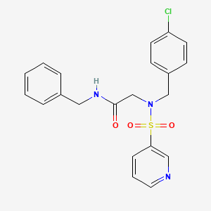 molecular formula C21H20ClN3O3S B2697225 N-benzyl-2-(N-(4-chlorobenzyl)pyridine-3-sulfonamido)acetamide CAS No. 1021118-91-1
