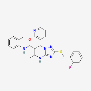 2-((2-fluorobenzyl)thio)-5-methyl-7-(pyridin-3-yl)-N-(o-tolyl)-4,7-dihydro-[1,2,4]triazolo[1,5-a]pyrimidine-6-carboxamide