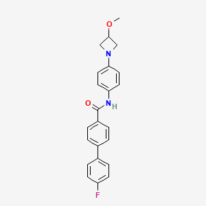 molecular formula C23H21FN2O2 B2697234 4'-氟-N-(4-(3-甲氧基吖唑啉-1-基)苯基)-[1,1'-联苯]-4-甲酰胺 CAS No. 2034490-81-6