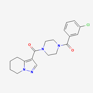 (4-(3-Chlorobenzoyl)piperazin-1-yl)(4,5,6,7-tetrahydropyrazolo[1,5-a]pyridin-3-yl)methanone