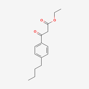molecular formula C15H20O3 B2697243 Ethyl 3-(4-butylphenyl)-3-oxopropanoate CAS No. 1260859-10-6