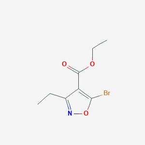 molecular formula C8H10BrNO3 B2697249 Ethyl 5-bromo-3-ethyl-isoxazole-4-carboxylate CAS No. 2114330-05-9