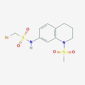 1-bromo-N-(1-methylsulfonyl-3,4-dihydro-2H-quinolin-7-yl)methanesulfonamide