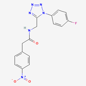 N-((1-(4-fluorophenyl)-1H-tetrazol-5-yl)methyl)-2-(4-nitrophenyl)acetamide