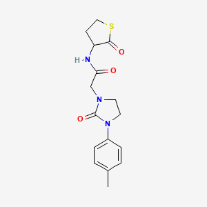 molecular formula C16H19N3O3S B2697259 2-(2-氧代-3-(对甲苯基)咪唑啉-1-基)-N-(2-氧代四氢噻吩-3-基)乙酰胺 CAS No. 1323568-50-8