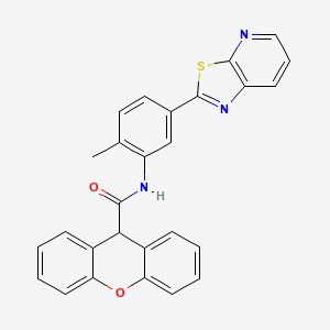 N-(2-METHYL-5-{[1,3]THIAZOLO[5,4-B]PYRIDIN-2-YL}PHENYL)-9H-XANTHENE-9-CARBOXAMIDE