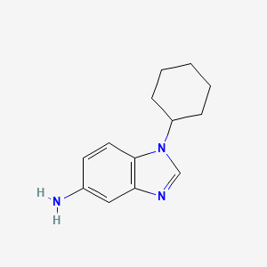 molecular formula C13H17N3 B2697271 1-Cyclohexyl-1H-benzoimidazol-5-ylamine CAS No. 385381-36-2
