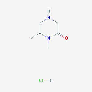 molecular formula C6H13ClN2O B2697274 1,6-Dimethylpiperazin-2-one;hydrochloride CAS No. 2243516-56-3