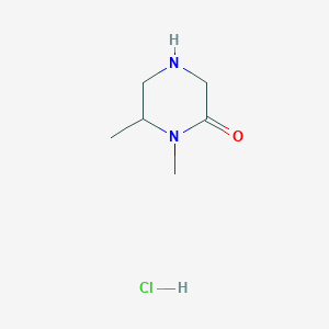 molecular formula C6H13ClN2O B2697274 1,6-dimethylpiperazin-2-one hydrochloride CAS No. 2243516-56-3