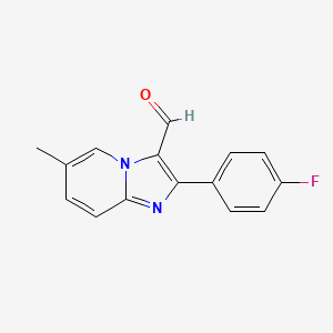 molecular formula C15H11FN2O B2697283 2-(4-Fluorophenyl)-6-methylimidazo[1,2-a]pyridine-3-carbaldehyde CAS No. 727975-84-0