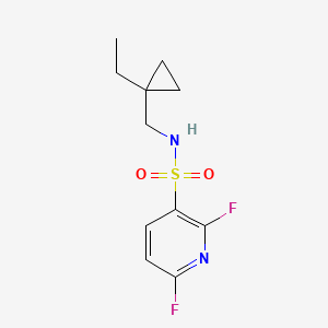 molecular formula C11H14F2N2O2S B2697290 N-[(1-ethylcyclopropyl)methyl]-2,6-difluoropyridine-3-sulfonamide CAS No. 2094880-60-9