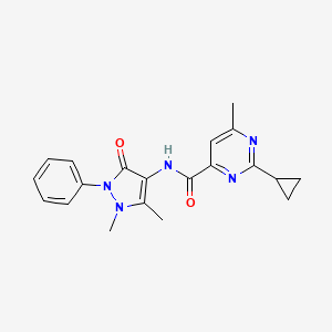 2-cyclopropyl-N-(1,5-dimethyl-3-oxo-2-phenyl-2,3-dihydro-1H-pyrazol-4-yl)-6-methylpyrimidine-4-carboxamide