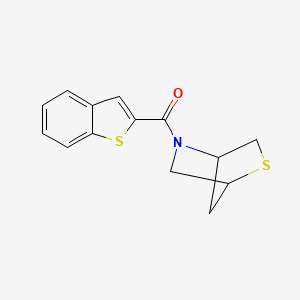 molecular formula C14H13NOS2 B2697318 Benzo[b]thiophen-2-yl(2-thia-5-azabicyclo[2.2.1]heptan-5-yl)methanone CAS No. 2034455-70-2