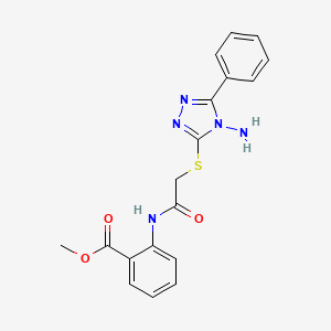 methyl 2-({[(4-amino-5-phenyl-4H-1,2,4-triazol-3-yl)sulfanyl]acetyl}amino)benzoate