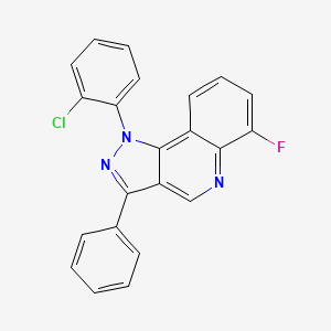 molecular formula C22H13ClFN3 B2697340 1-(2-氯苯基)-6-氟-3-苯基-1H-吡唑并[4,3-c]喹啉 CAS No. 932329-45-8