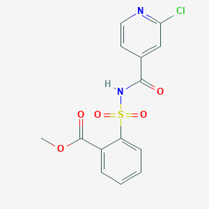 molecular formula C14H11ClN2O5S B2697353 甲基 2-{[(2-氯吡啶-4-基)甲酰胺]磺酰}苯甲酸酯 CAS No. 1333827-53-4