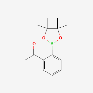 molecular formula C14H19BO3 B2697368 1-(2-(4,4,5,5-四甲基-1,3,2-二氧杂硼杂环戊二烯-2-基)苯基)乙酮 CAS No. 325141-75-1