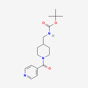 molecular formula C17H25N3O3 B2697369 叔丁基[(1-异烟酰基哌啶-4-基)甲基]氨基甲酸酯 CAS No. 1286263-53-3