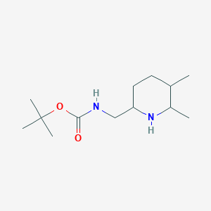 molecular formula C13H26N2O2 B2697370 叔丁基 N-[(5,6-二甲基哌啶-2-基)甲基]氨基甲酸酯 CAS No. 1934550-27-2