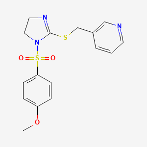 3-({[1-(4-methoxybenzenesulfonyl)-4,5-dihydro-1H-imidazol-2-yl]sulfanyl}methyl)pyridine