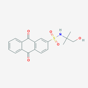 molecular formula C18H17NO5S B2697379 N-(1-hydroxy-2-methylpropan-2-yl)-9,10-dioxo-9,10-dihydroanthracene-2-sulfonamide CAS No. 900136-81-4