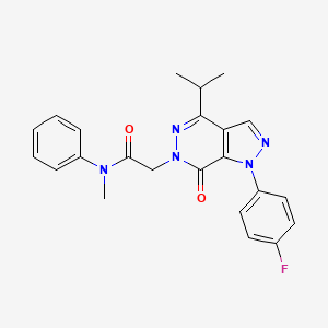 2-(1-(4-fluorophenyl)-4-isopropyl-7-oxo-1H-pyrazolo[3,4-d]pyridazin-6(7H)-yl)-N-methyl-N-phenylacetamide
