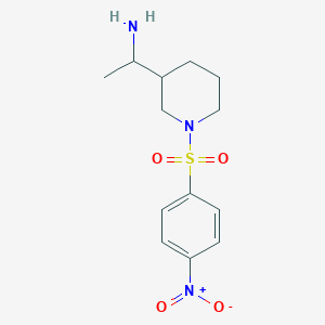 molecular formula C13H20ClN3O4S B2697391 1-[1-(4-Nitrobenzenesulfonyl)piperidin-3-yl]ethan-1-amine CAS No. 1798745-33-1