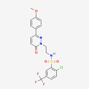 2-chloro-N-(2-(3-(4-methoxyphenyl)-6-oxopyridazin-1(6H)-yl)ethyl)-5-(trifluoromethyl)benzenesulfonamide