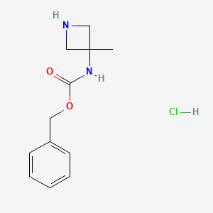 molecular formula C12H17ClN2O2 B2697401 Benzyl (3-methylazetidin-3-yl)carbamate hydrochloride CAS No. 1951441-46-5