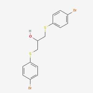 molecular formula C15H14Br2OS2 B2697405 1,3-Bis[(4-bromophenyl)sulfanyl]propan-2-ol CAS No. 400081-04-1