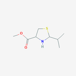 molecular formula C8H16ClNO2S B2697415 2-Isopropyl-thiazolidine-4-carboxylic acid methyl ester CAS No. 848555-13-5